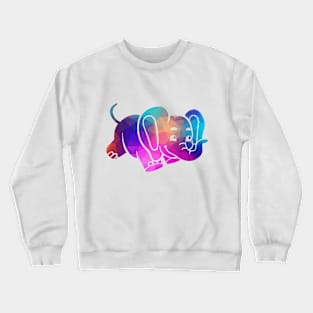 Elephant Colorful Art Gift Crewneck Sweatshirt